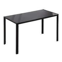 ESSTISCH Küchentisch für 4 Personen, Esszimmertisch für Küche Metall, Schwarz - Schwarz, Metall (120/60/75cm) - HOMCOM