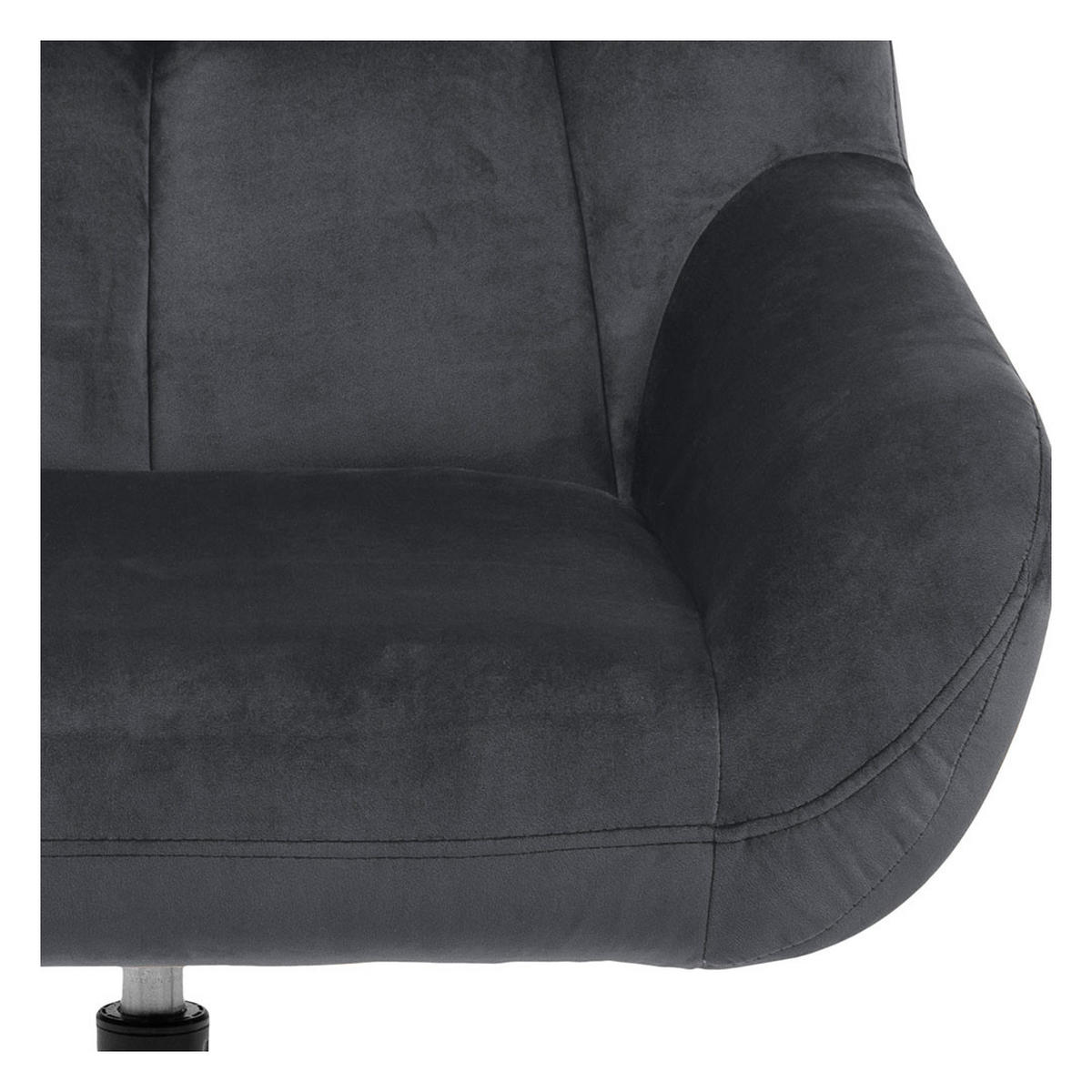 SESSEL, Paris, Grau, Stoff, 73 x 76 x 89 cm - Grau, Textil/Metall (73/89/76cm) - ebuy24