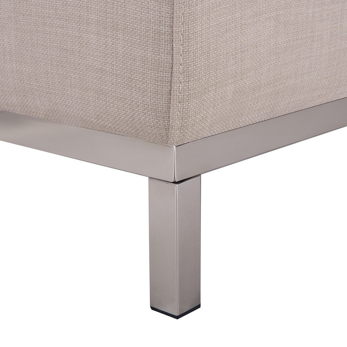 5-SITZER-ECKSOFA linksseitig mit Ottomane Polyester Beige Oslo - Beige, Textil (270/151cm) - Beliani