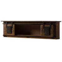 WANDREGAL Mango 130x25x35 braun lackiert RAILWAY #465 - Braun, Holz (130/35/25cm) - Massivmoebel24