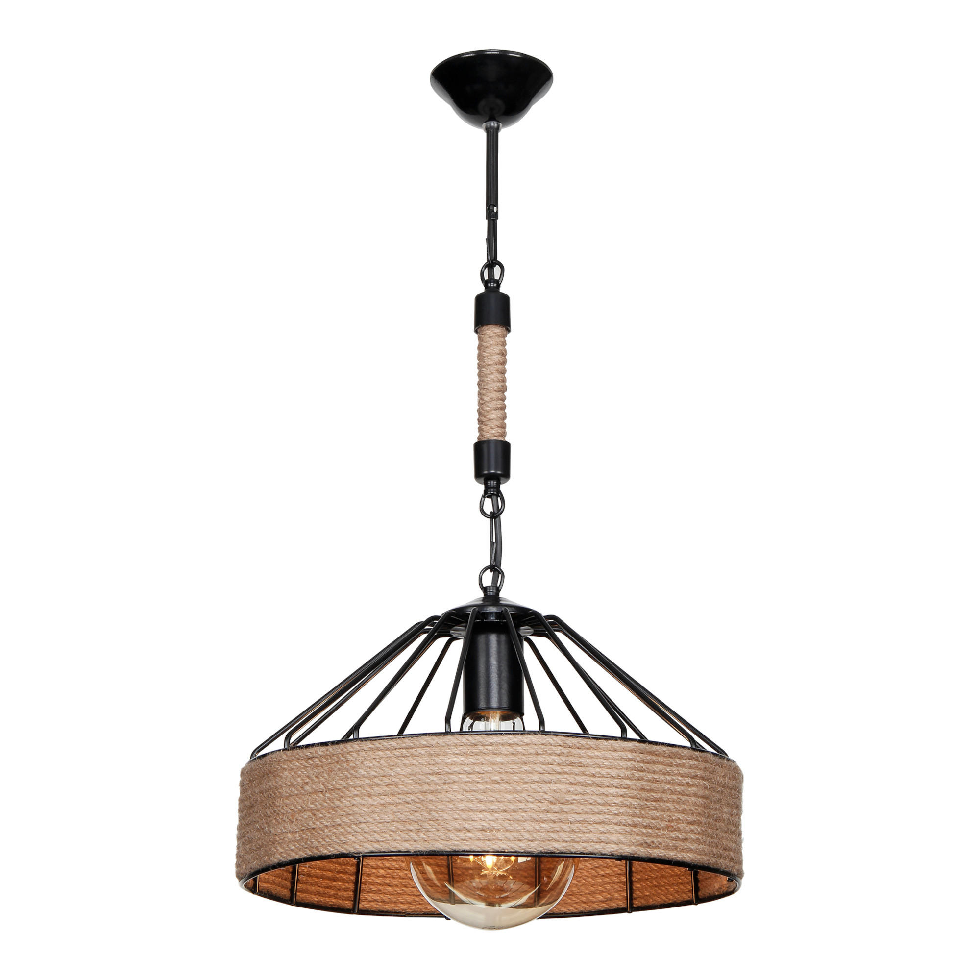 HÄNGELEUCHTE Bridgford - Schwarz, Metall (34/34/61cm) - lux.pro
