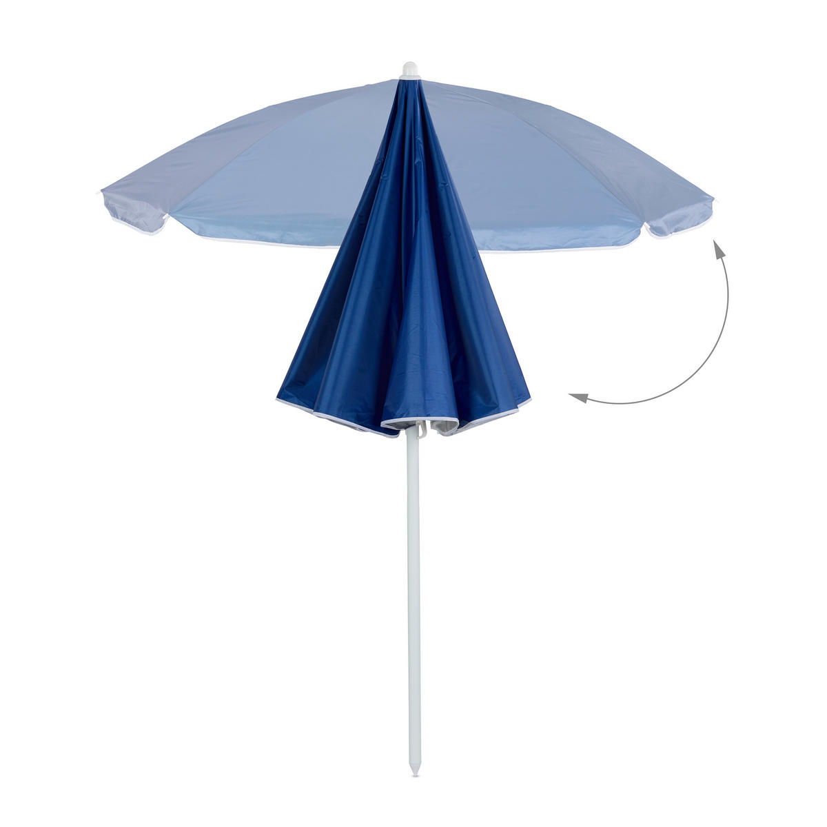 SONNENSCHIRM - Blau, Textil/Metall (160/160cm) - Relaxdays