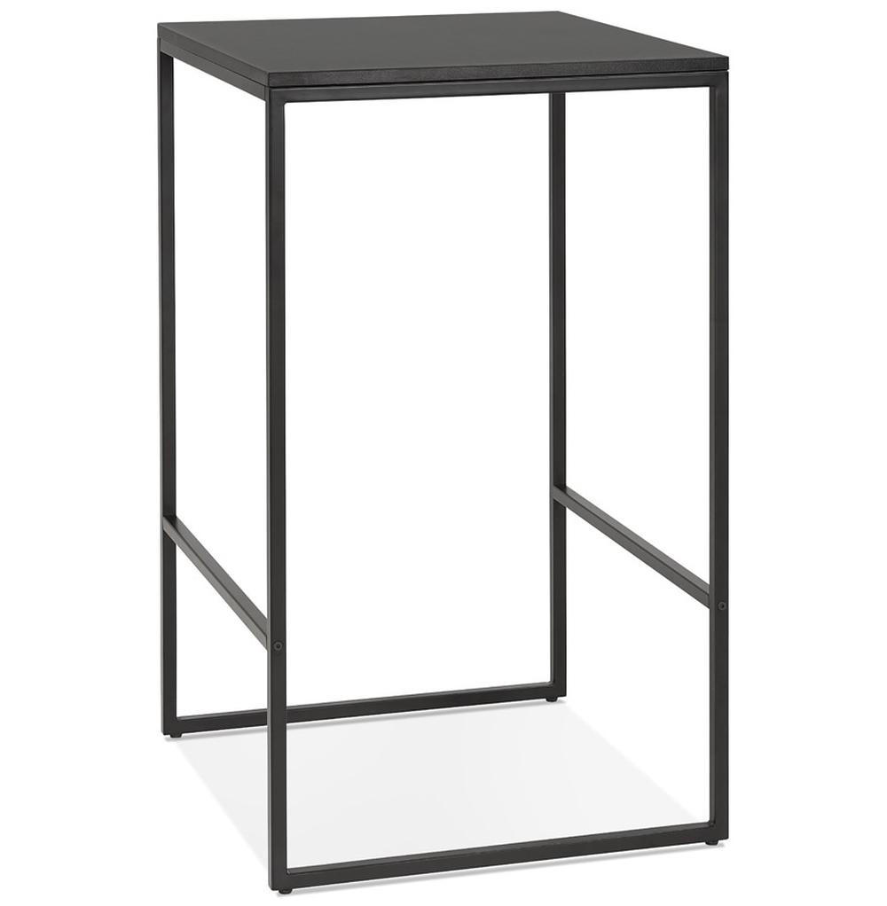 STEHTISCH Industrial Design mit Holzplatte und Metallgestell NOLIRO, Schwarz 60x60x102 cm - Schwarz, Holz/Metall (60/102/60cm) - KADIMA DESIGN