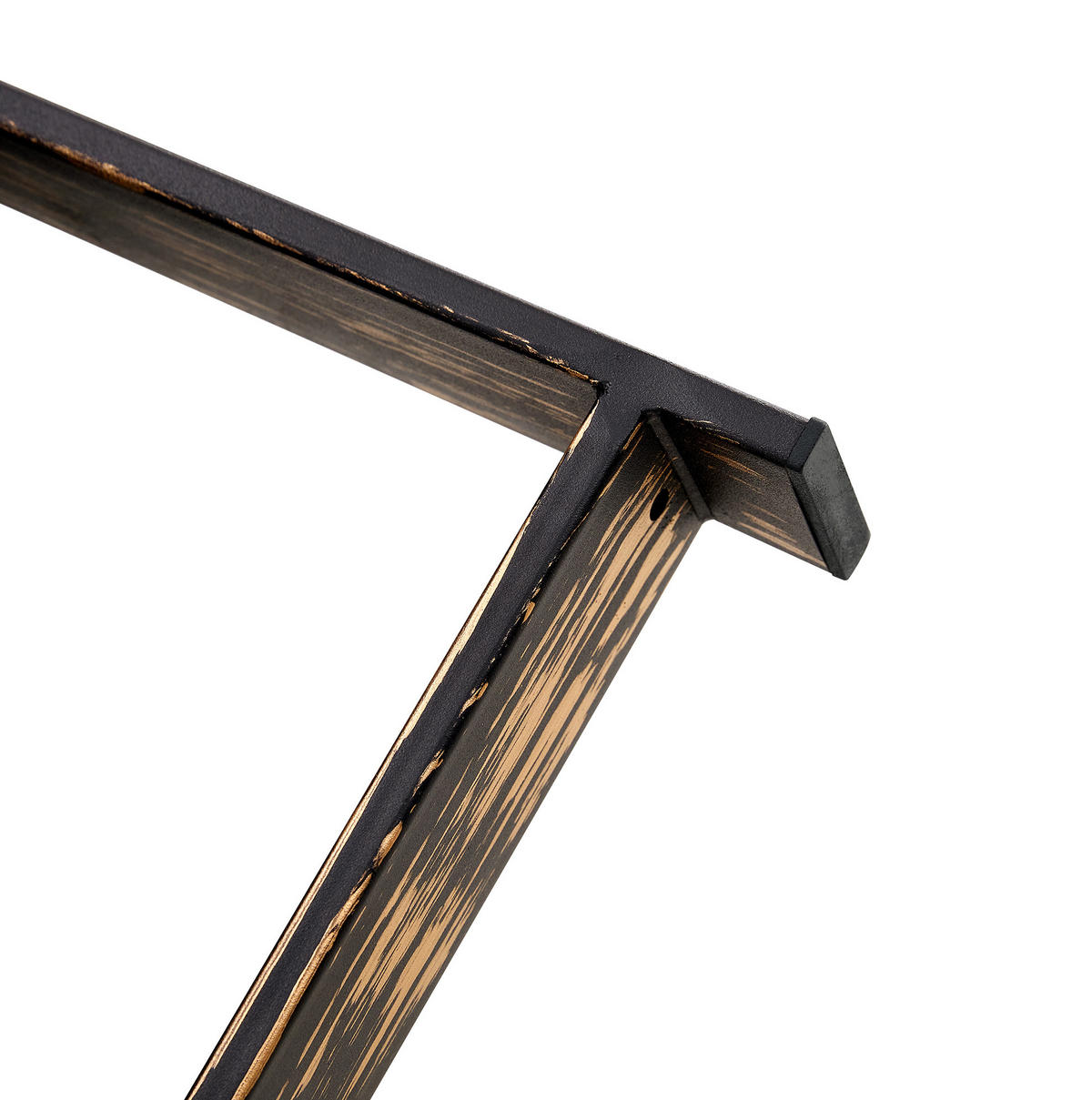 COUCHTISCH aus MDF und Metall Ø68x36 cm in Schwarz mit Kreuzgestell - Schwarz, Holzwerkstoff (68/68/36cm) - Modfu