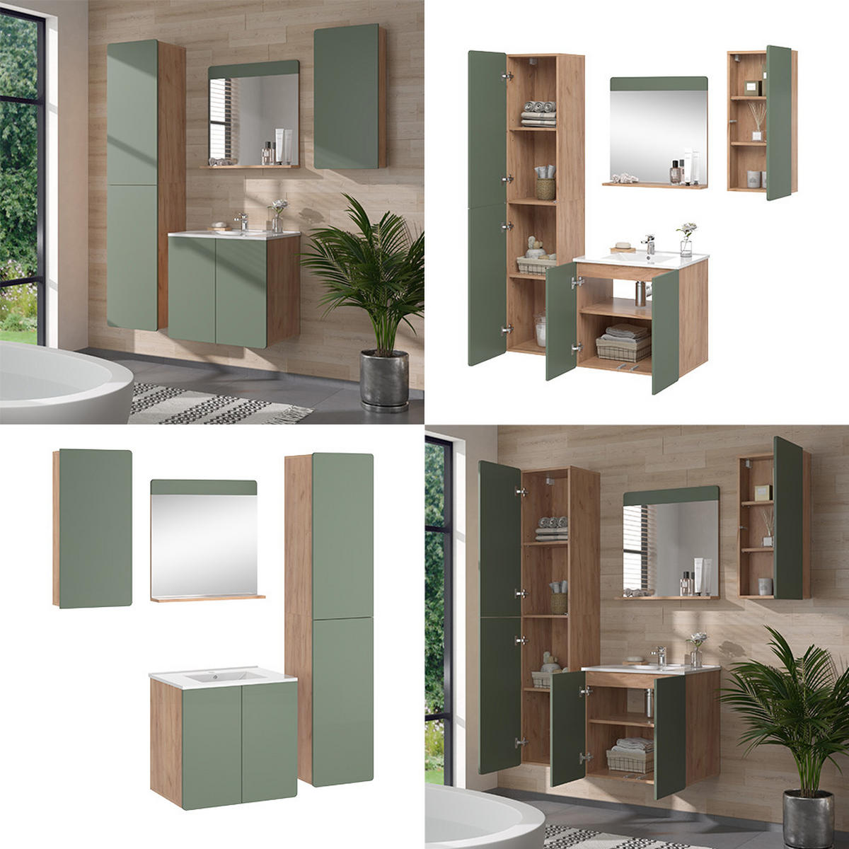 Eichefarben, Holzwerkstoff (61.8/57.8/44.8cm) - Vicco