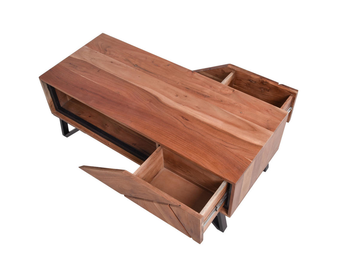 COUCHTISCH Ebba Akazienbraun 46x50x120cm - Akaziefarben, Holz (120/50/46cm) - DELUKE