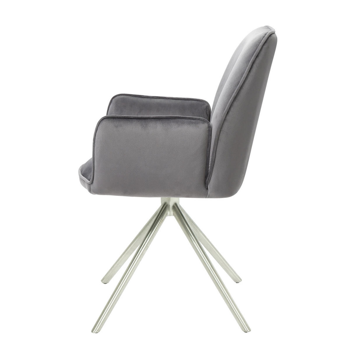 ESSZIMMERSTUHL Anthrazit, Silber - Dunkelgrau/Anthrazit, Textil (60/86/60cm) - Jamb