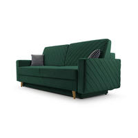SCHLAFSOFA - California - Kronos 19 Dunkelgrün - Dunkelgrün, Holz (230/96/97cm) - Möblo