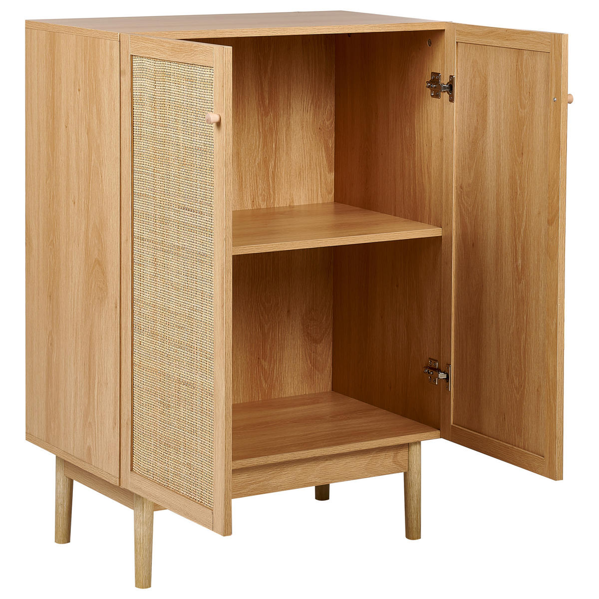 SIDEBOARD Heller Holzfarbton Nivo - Hellbraun, Holzwerkstoff (73/102/41cm) - Beliani