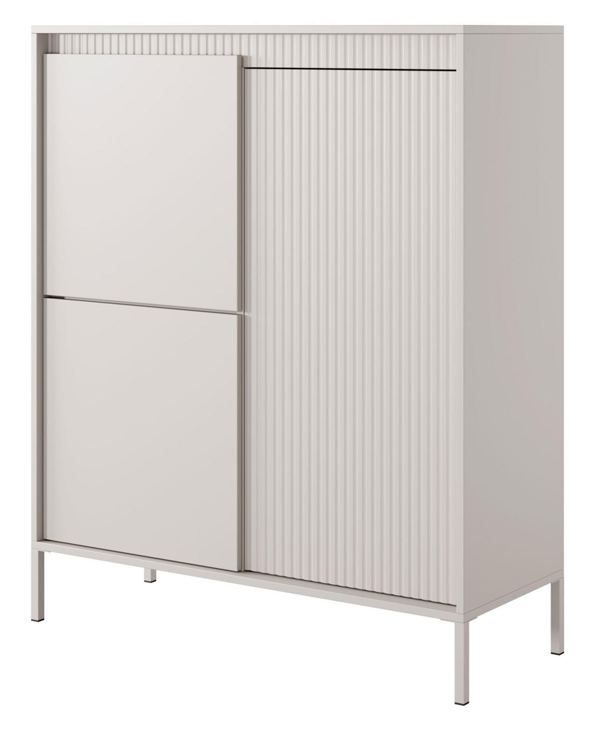 HIGHBOARD Senso beige 104 / 40 / 124cm - Beige, Holz/Holzwerkstoff (104/124/40cm) - Feldmann-Wohnen