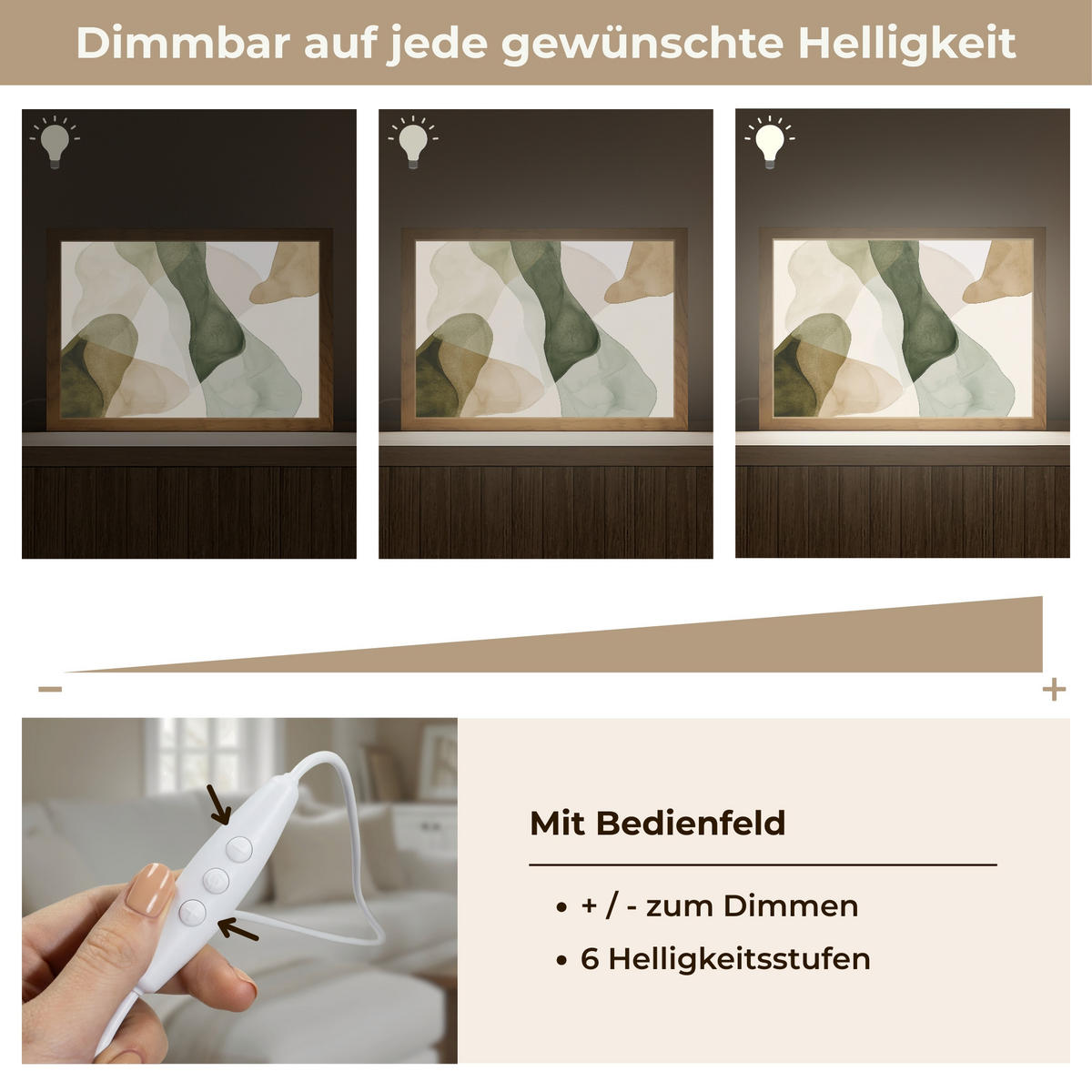 STOLNÍ LAMPA Japandi - Abstraktní - Zelená 30x20 cm - barva buku, kompozitní dřevo (8/30/20cm) - OnlyWow