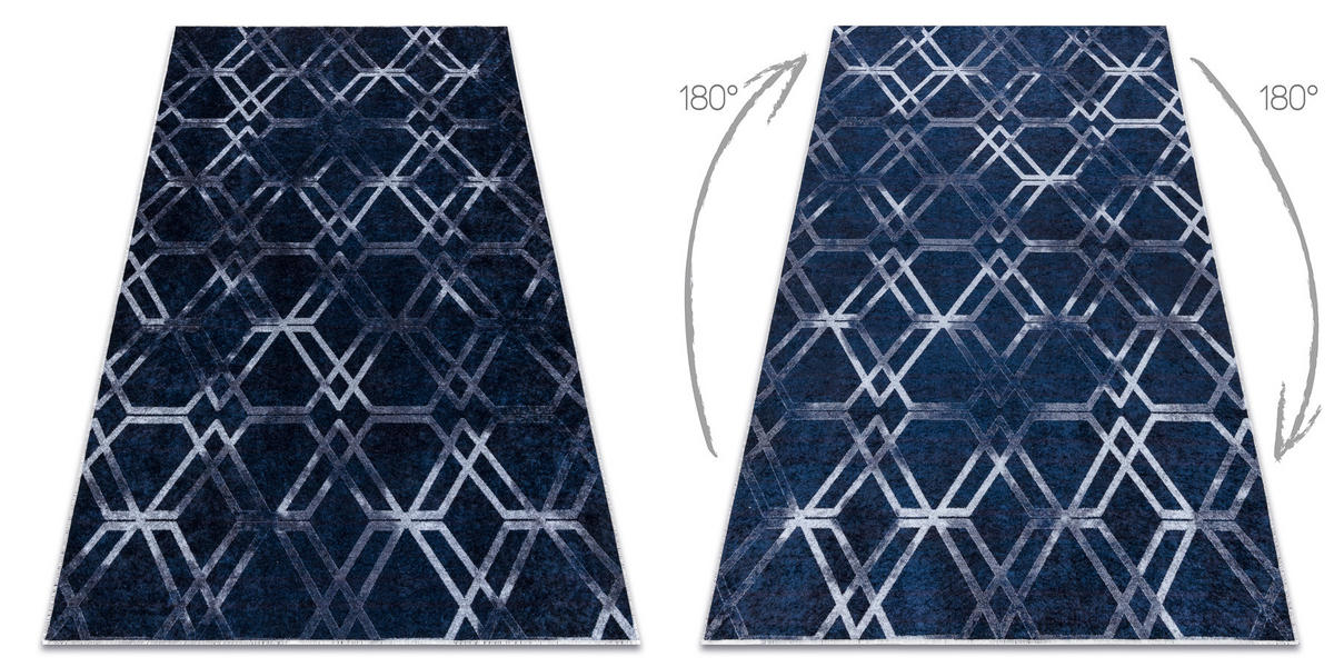 TEPPICH Miro 120/170 cm - Blau, Textil (120/170cm) - rugsX
