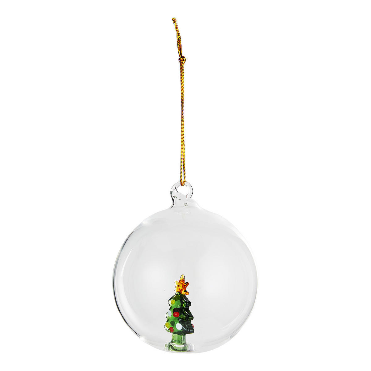 CHRISTBAUMKUGEL Hang On Tannenbaum - Transparent, Glas (8/8/9cm) - Butlers