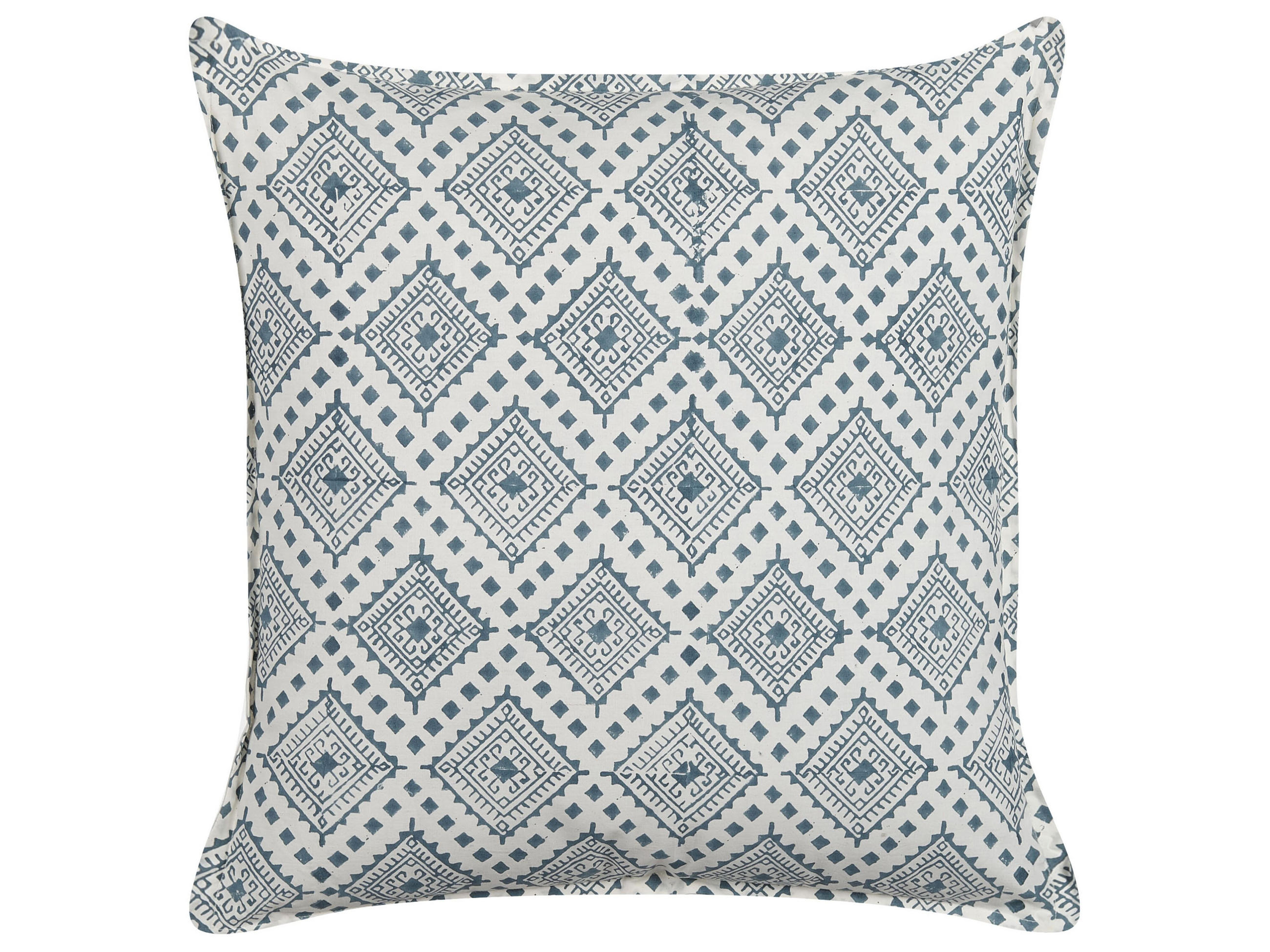 DEKOKISSEN Dunkelblau 45/45 cm Cordata - Dunkelblau, Naturmaterialien/Textil (45/45cm) - Beliani