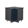ECKUNTERSCHRANK Fame-Line Dunkelblau Hochglanz 80.5 cm, AP Anthrazit - Anthrazit/Dunkelblau, Holzwerkstoff (80.5/82/60cm) - Vicco