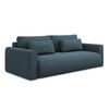 3-SITZER SOFA mit Schlaffunktion Strukturstoff Stoff Blau - Blau/Blaugrau, Kunststoff/Textil (238/82/105cm) - Makamii