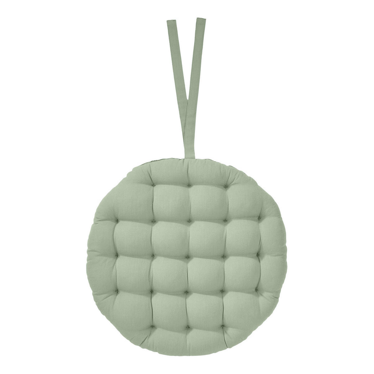 STUHLKISSEN Solid - Baumwolle / Polyester - Salbeigrün, Textil (40/40cm) - BUTLERS