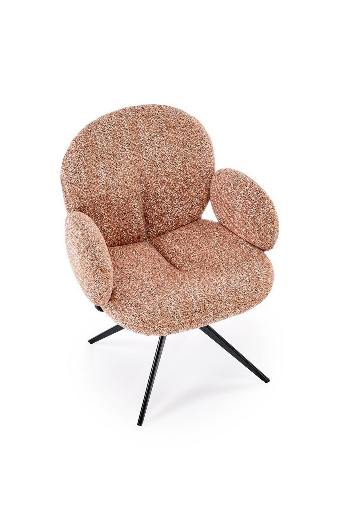 Sessel BERRY 360° gepolstert Rotbraun - Rotbraun, Textil (65/83/64cm) - Lookway