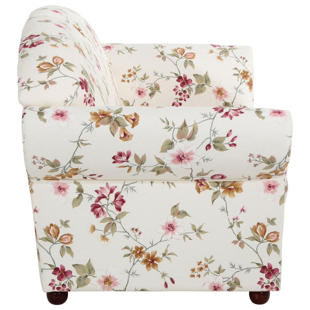 SOFA 2-Sitzer Kama Bezug Flachgewebe Buche nussbaum dunkel / weiß - Weiß, Kunststoff (151/85/81cm) - 58aufmkessel