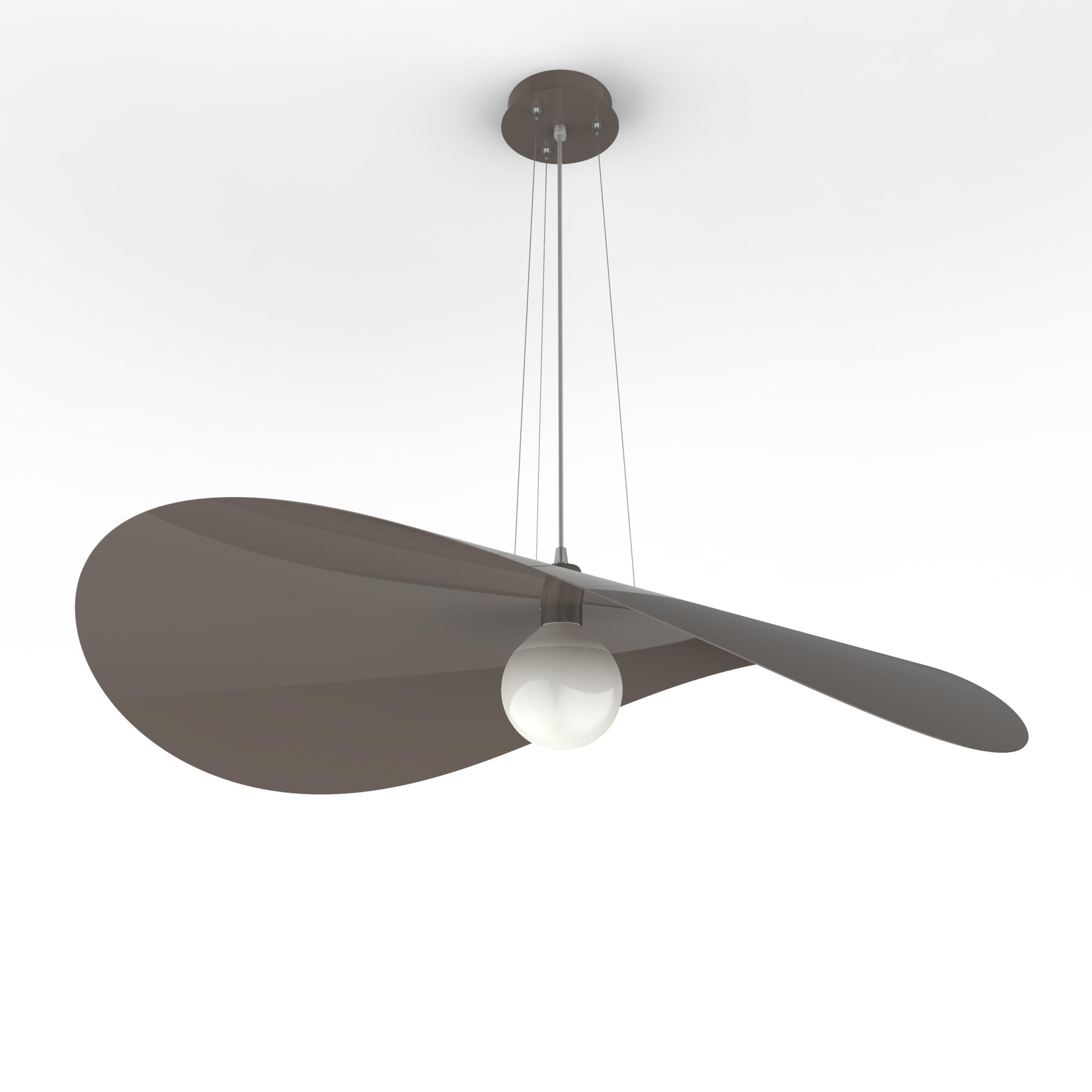 HÄNGELEUCHTE - Graubraun, Metall (90/90/120cm) - Lumicom