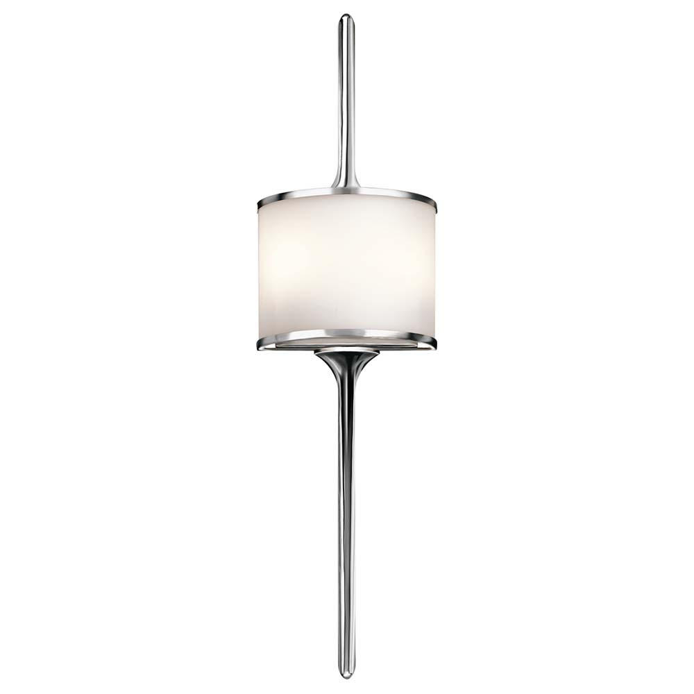 LED WANDLEUCHTE MONA Chrom Silber - Silberfarben, Glas (20.4/76.2/11.7cm) - Elstead Lightning