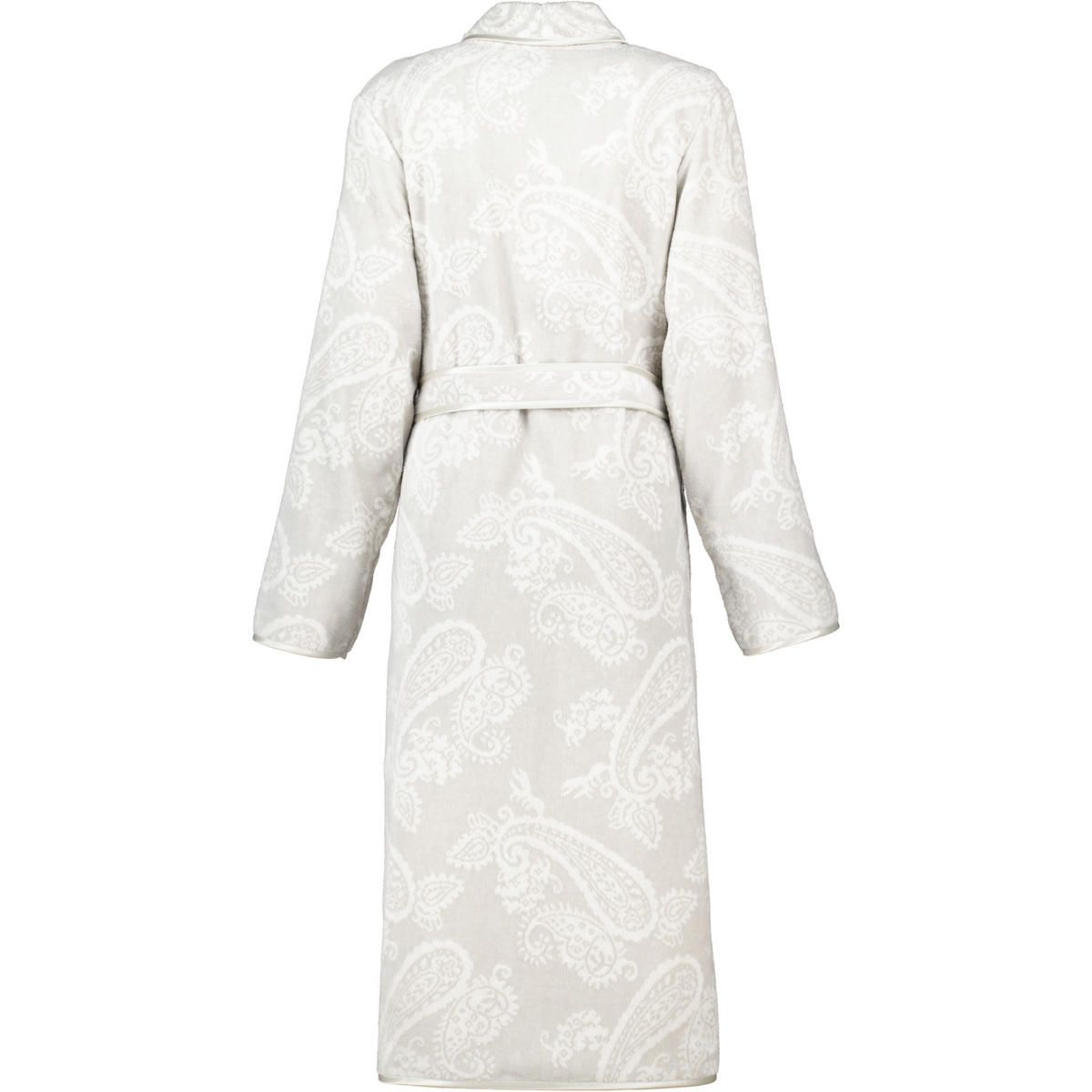 BADEMANTEL DAMEN SCHALKRAGEN PAISLEY 4420 SILBER - 73 - Grau, Textil (XLnull) - Cawoe