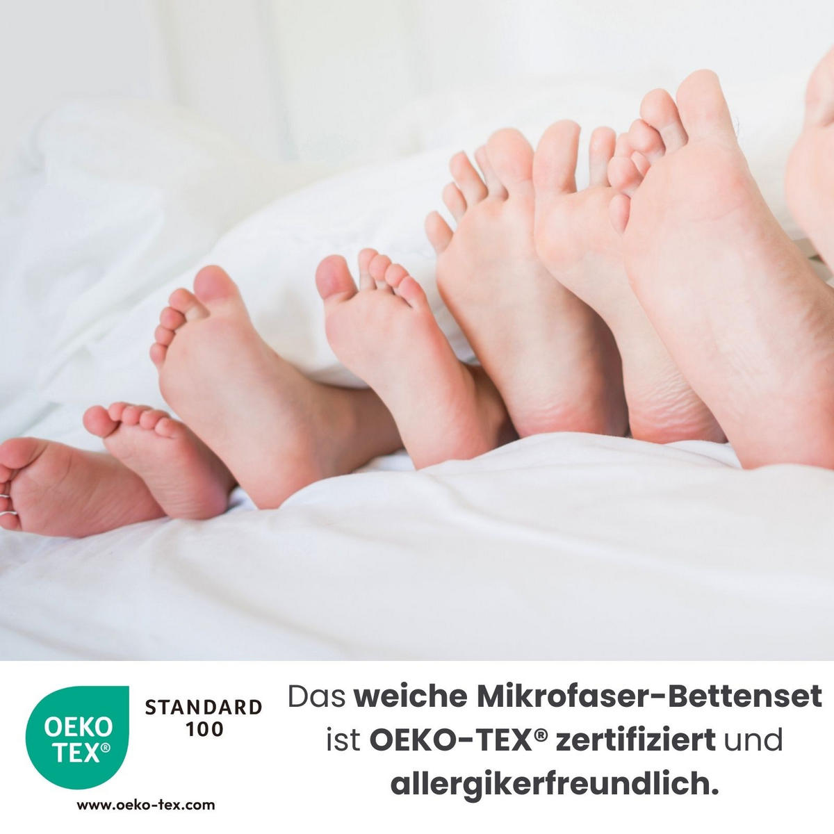 BETTENSET 2er Set Bettdecke und Kopfkissen 135/200 cm Microfaser Ganzjahresdecke - Weiß, Textil (135/200cm) - wometo