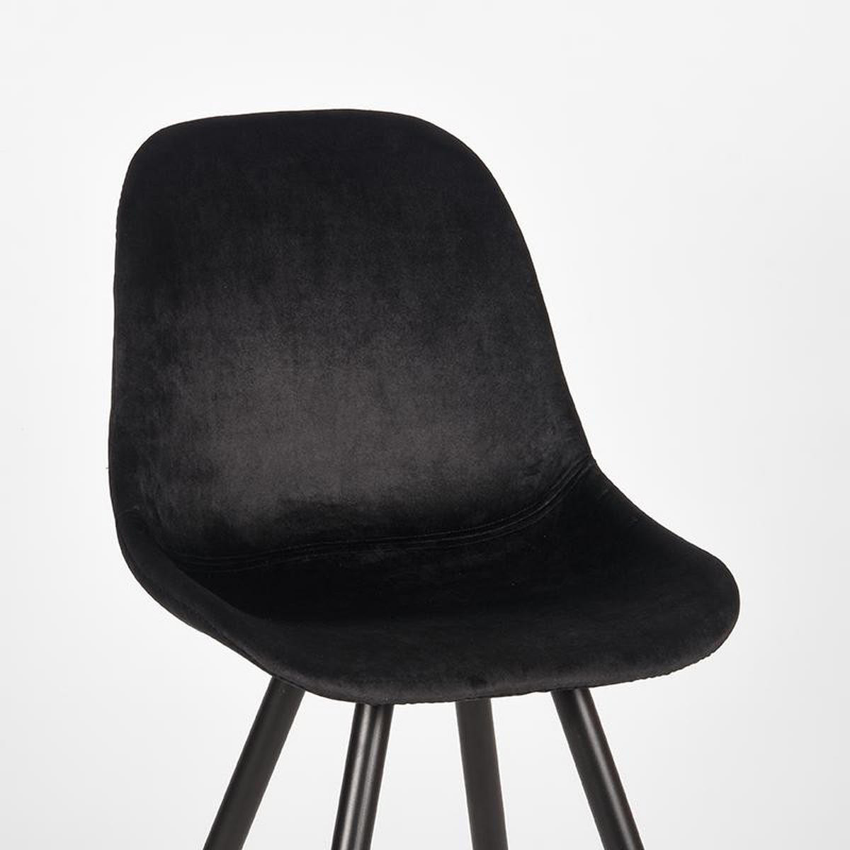 ESSZIMMERSTUHL Capri Schwarz 56/46/88 cm 2er-Set - Schwarz, Textil (46/88/56cm) - LABEL51