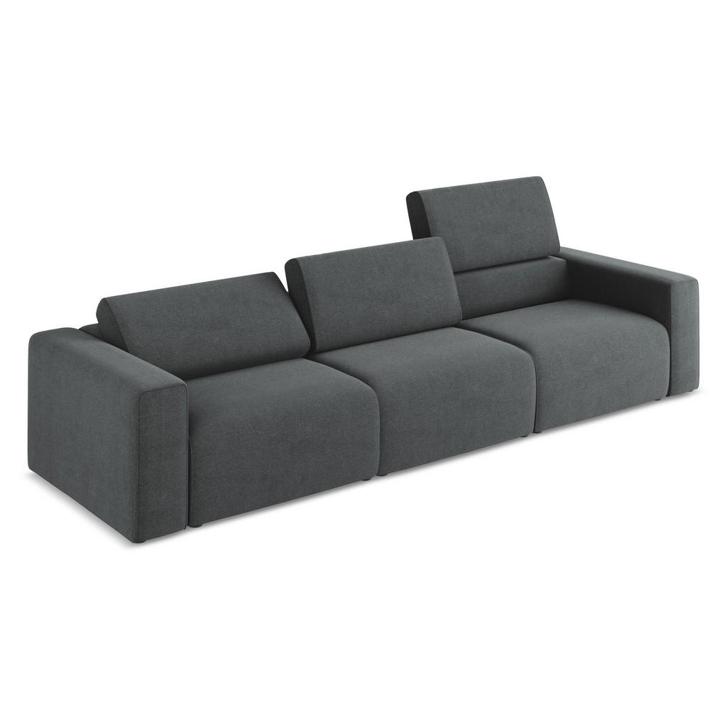 Thumbnail - Makamii 4-Sitzer-Sofa, Grau, Textil, Füllung: Schaumstoff, 314x80x103 cm, Made in EU, Wohnzimmer, Sofas & Couches, Sofas