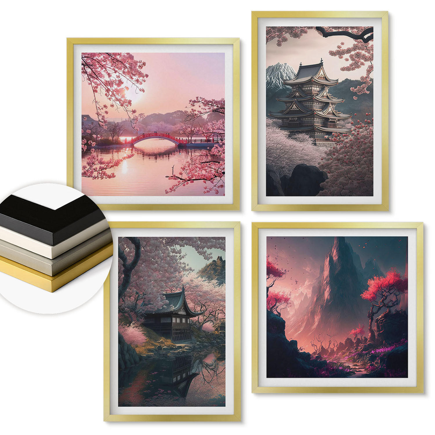 ArtPrintCave Wandbilder Gold 50x50 cm