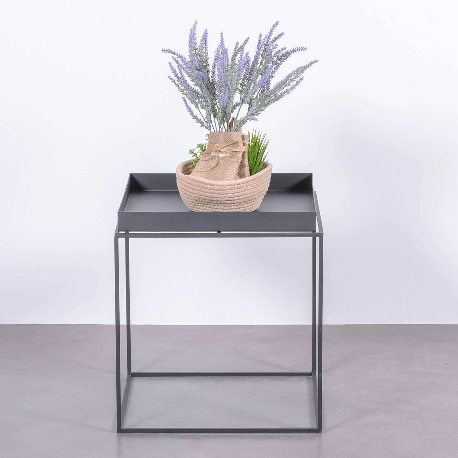 BEISTELLTISCH Quadratisch Schwarz 41/41/45 cm - Schwarz, Metall (41/41/45cm) - Nest Dream