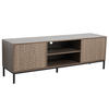 TV-SCHRANK, dunkles Holzeffekt - Braun, Holz (40/54/160cm) - Oviala
