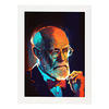 POSTER Sigmund Freud In Voller Farbe Fotostil. A4 Weißer Rahmen - Weiß, Papier (29.7/5/21cm) - Nacnic