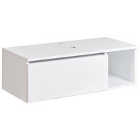 DULAP SUB LAVOAR montat pe perete 80 cm alb Rupanco - alb, compozit lemnos (80/27/40cm) - Beliani