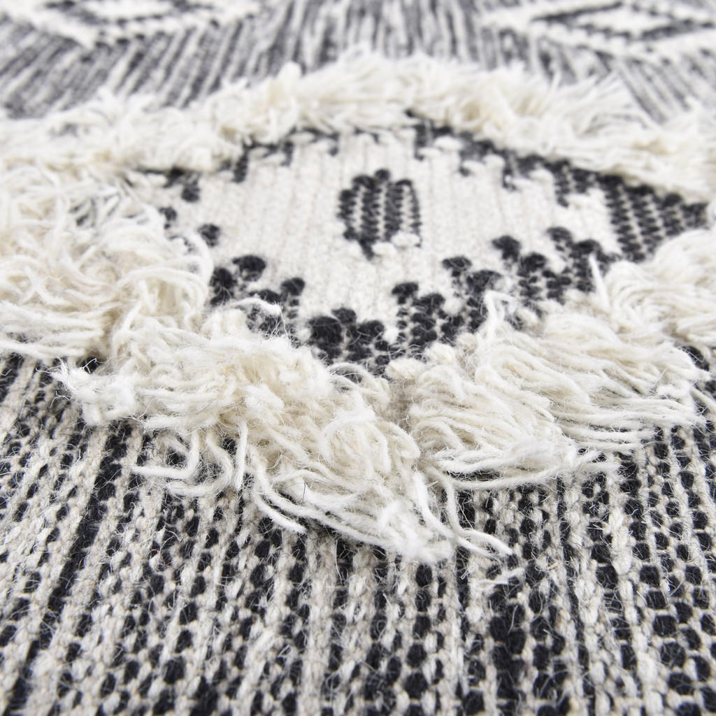 Thumbnail - Rug and Roll Flachwebeteppich, Schwarz, Textil, Kariert, Rechteckig, 170x240 cm, für Fußbodenheizung geeignet, Teppiche ...