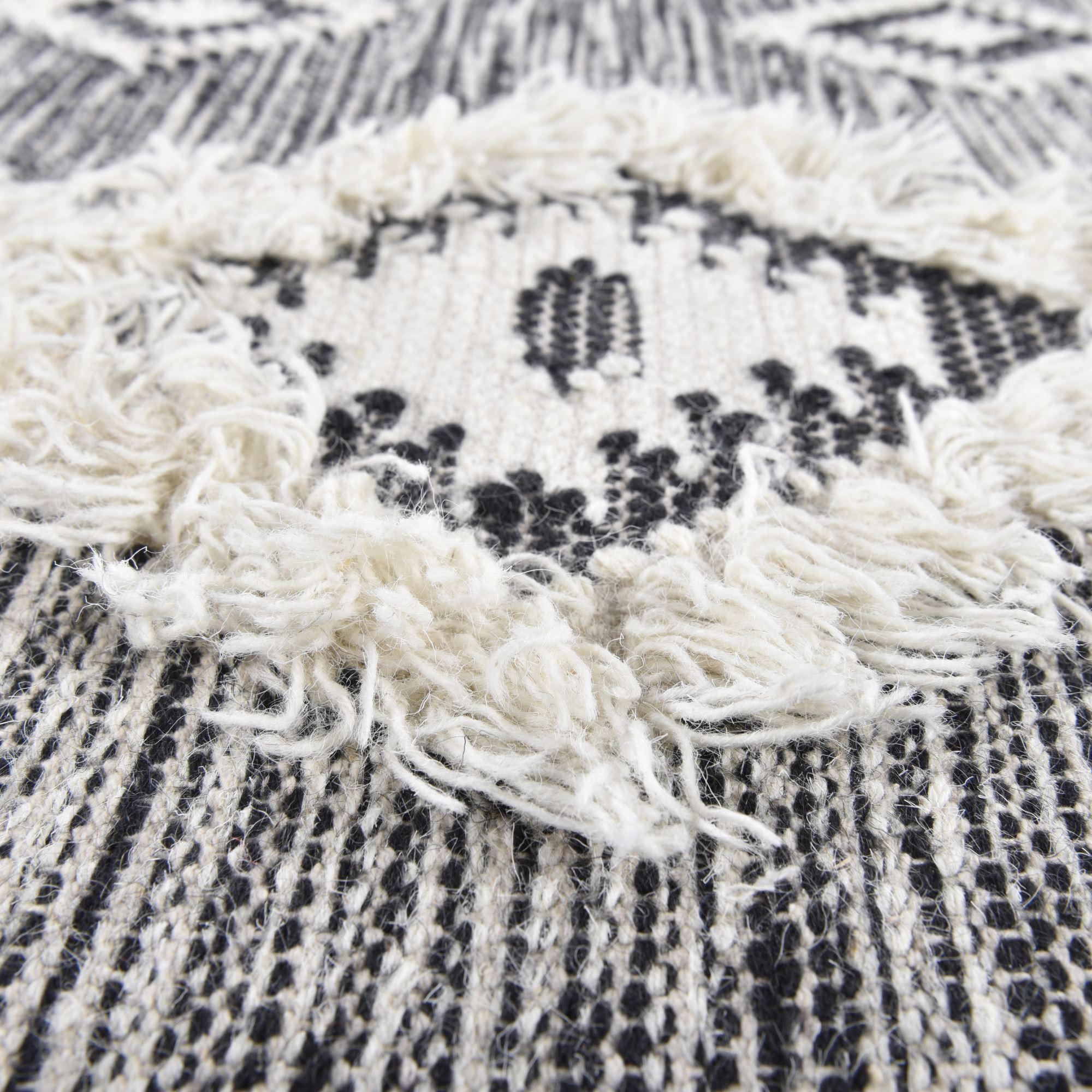 Thumbnail - Rug and Roll Flachwebeteppich, Schwarz, Textil, Kariert, Rechteckig, 190x290 cm, für Fußbodenheizung geeignet, Teppiche ...