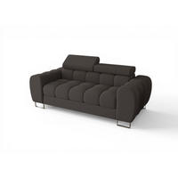 SOFA 2-sitzer Bastien In Stoff Gemma - Grau, Holzwerkstoff/Textil (195/95/97cm) - Fun Möbel