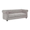 3-SITZER-SOFA - Stoff - Grau - CHESTERFIELD - Grau, Textil (205/72/88cm) - Vente-Unique