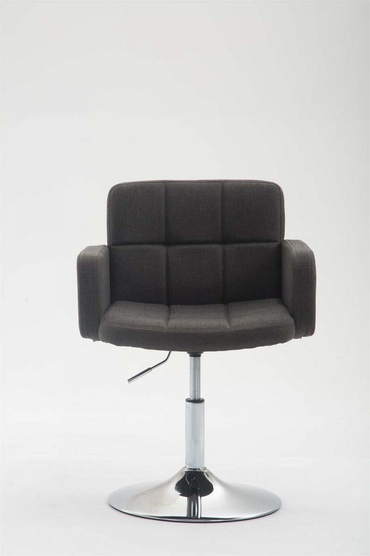 DREHSTUHL Stoff dunkelgrau - Chromfarben/Dunkelgrau, Textil/Metall (58/80/48cm) - CLP