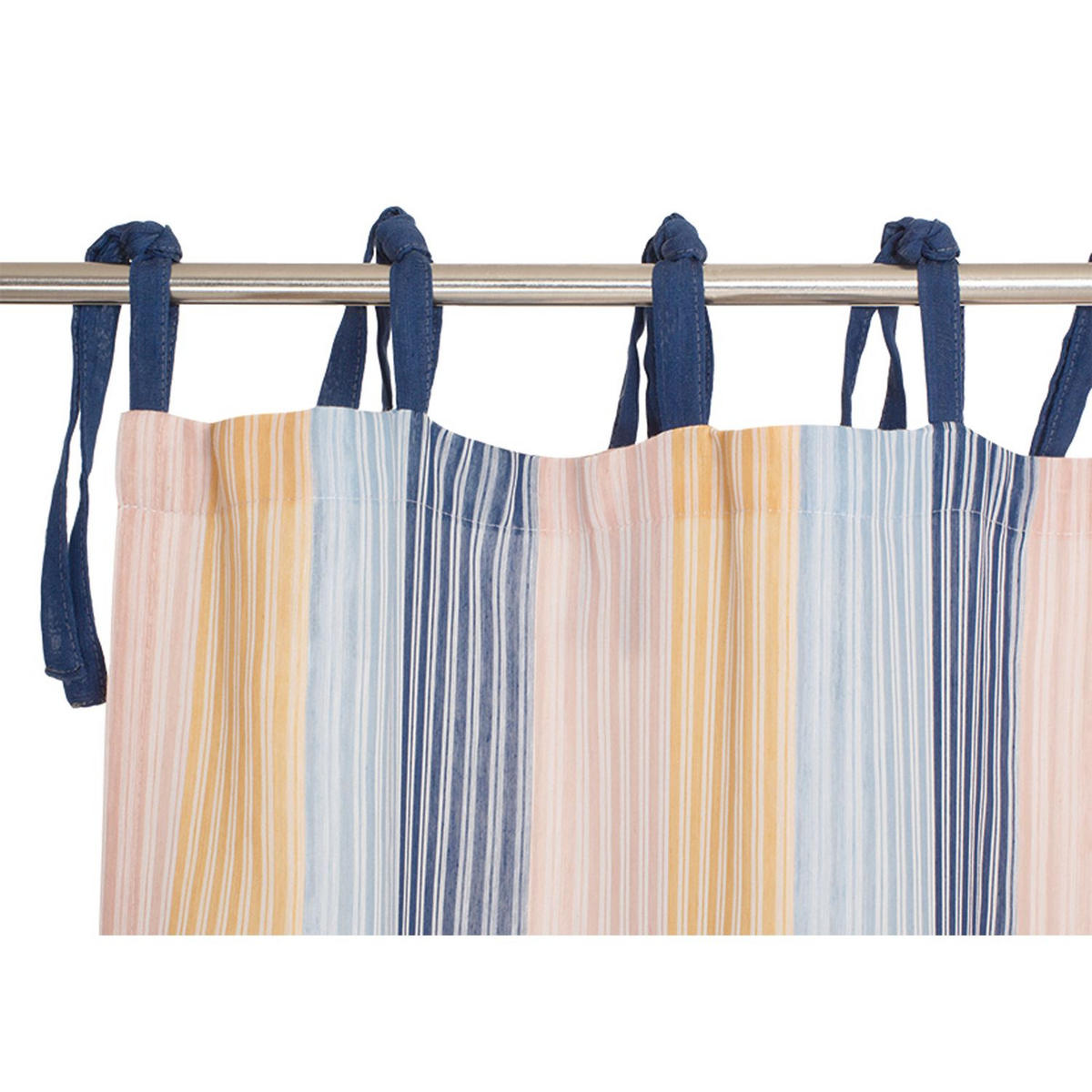 SCHLAUFENVORHANG MIT STREIFEN STROKE Halbtransparent - Multicolor, Textil (130/0.5/250cm) - Tom Tailor