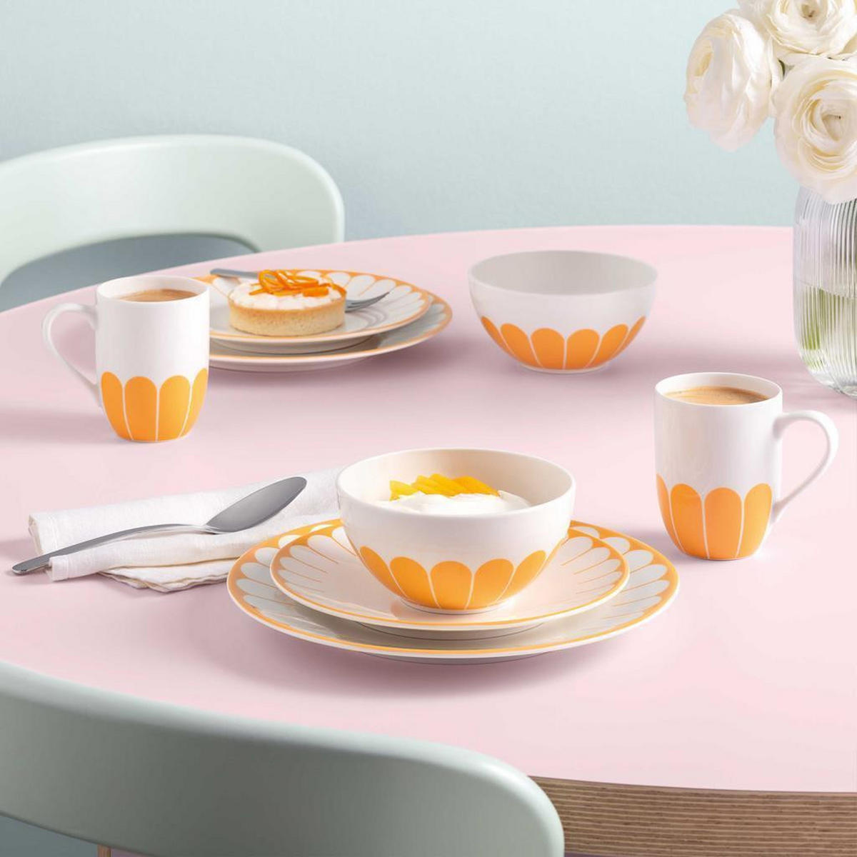 STARTER-SET Fleur Couleur Soleil 8er Set - Gelb, Keramik (2/2/2cm) - Villeroy & Boch
