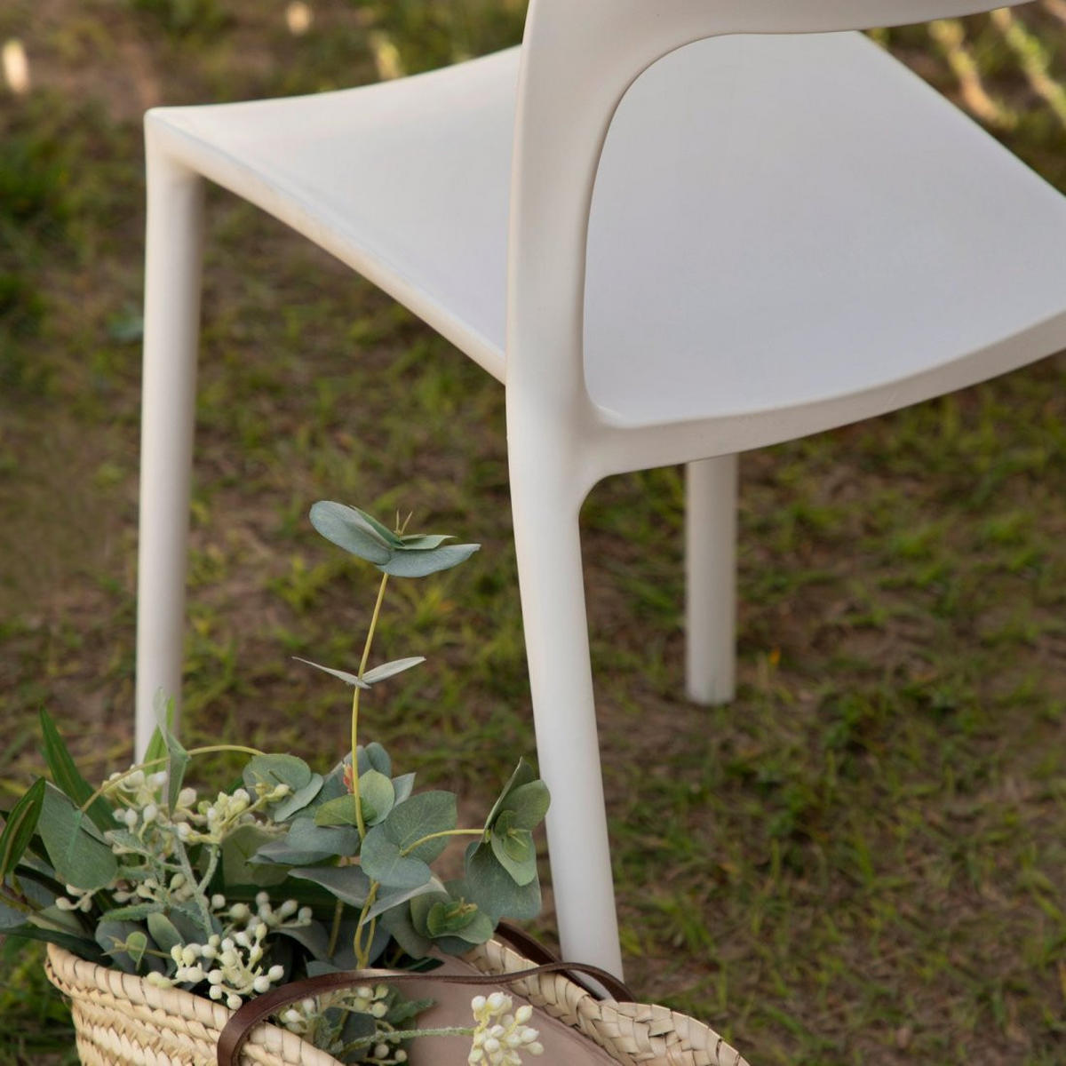 STUHL FÜR DRAUSSEN Klint Beige 46 cm x 83 cm - Beige, Kunststoff (46/83/58cm)