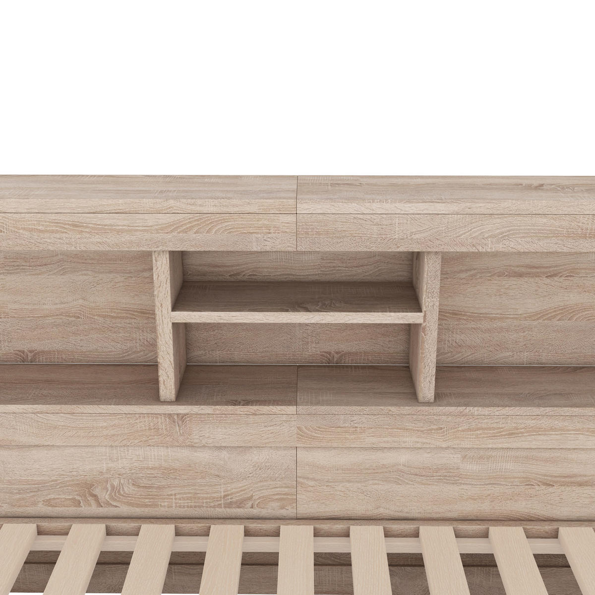 AUSZIEHBETT 90/200 cm DE-04813, mit LED in Natur - Naturfarben, Holzwerkstoff (90/200cm) - ComfortXL