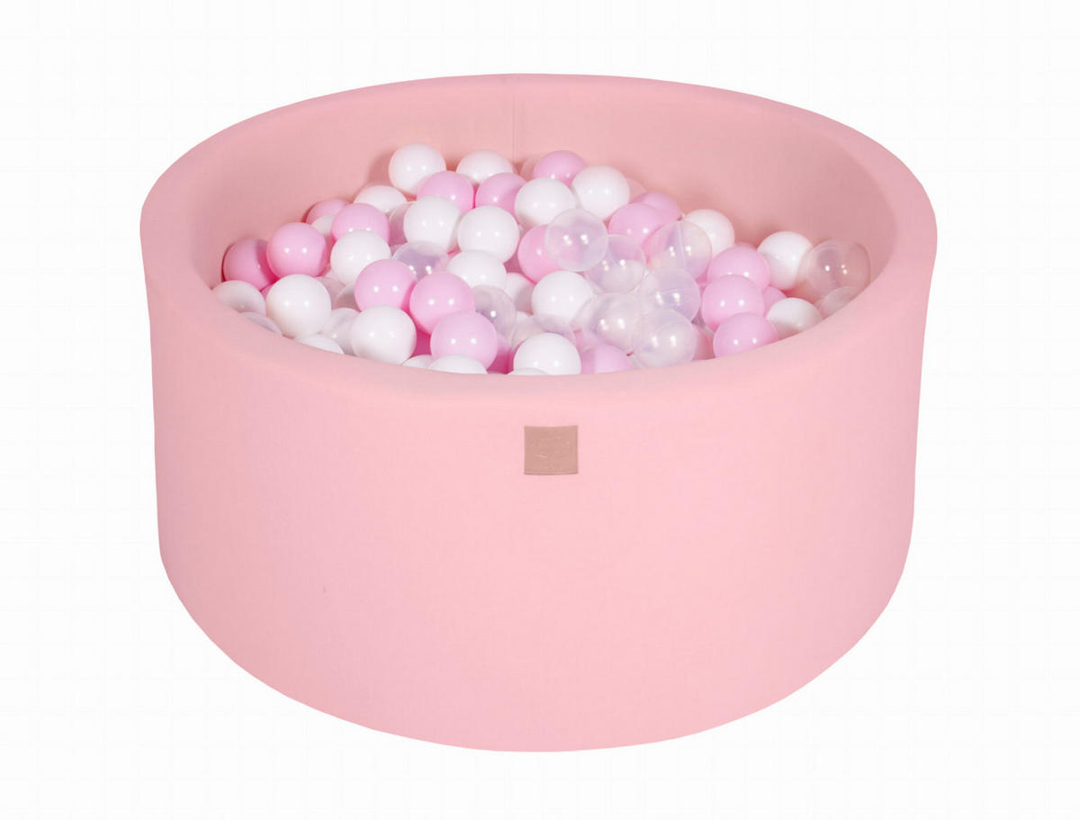 BÄLLEBAD für Kinder, Cotton, Hellrosa - Hellrosa/Transparent, Textil (90/90/40cm) - MeowBaby