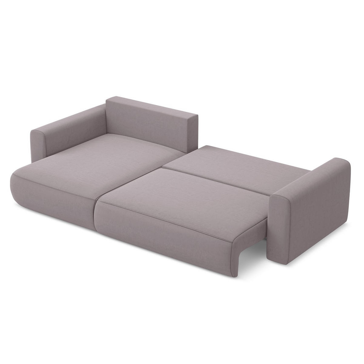 ECKSOFA mit Schlaffunktion Samt Stoff Violett - Lila/Flieder, Kunststoff/Textil (149/278cm) - LaMiaSofa