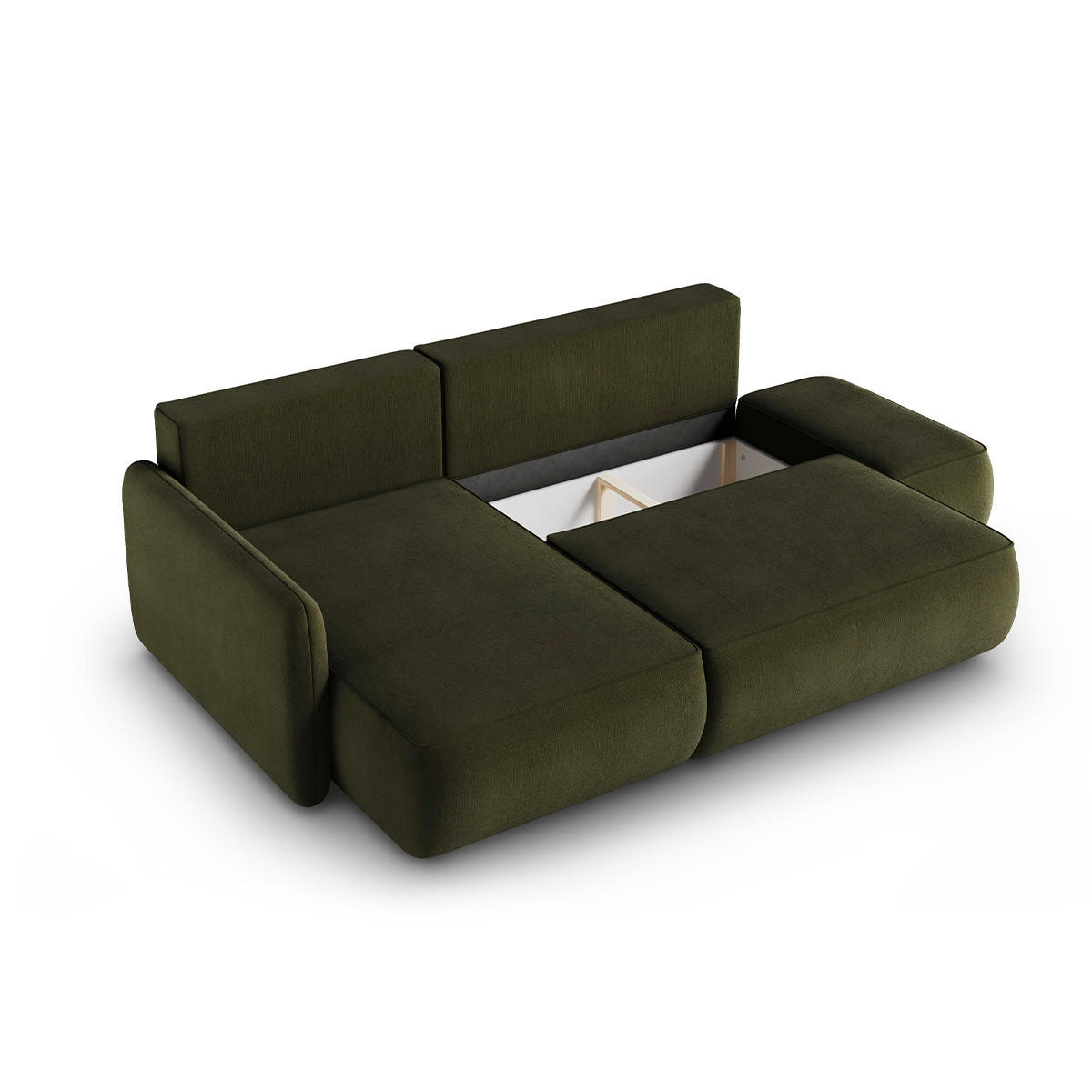 ECKSOFA Alessio 3 Sitzplätze Grün - Grün, Holz (229/148cm) - Petits-meubles