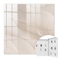 SCHLÜSSELBOX Weiß 30x30 cm – Türöffnung nach rechts - Cremige Leichtigkeit - Creme, Metall (30/30/5cm) - TULUP