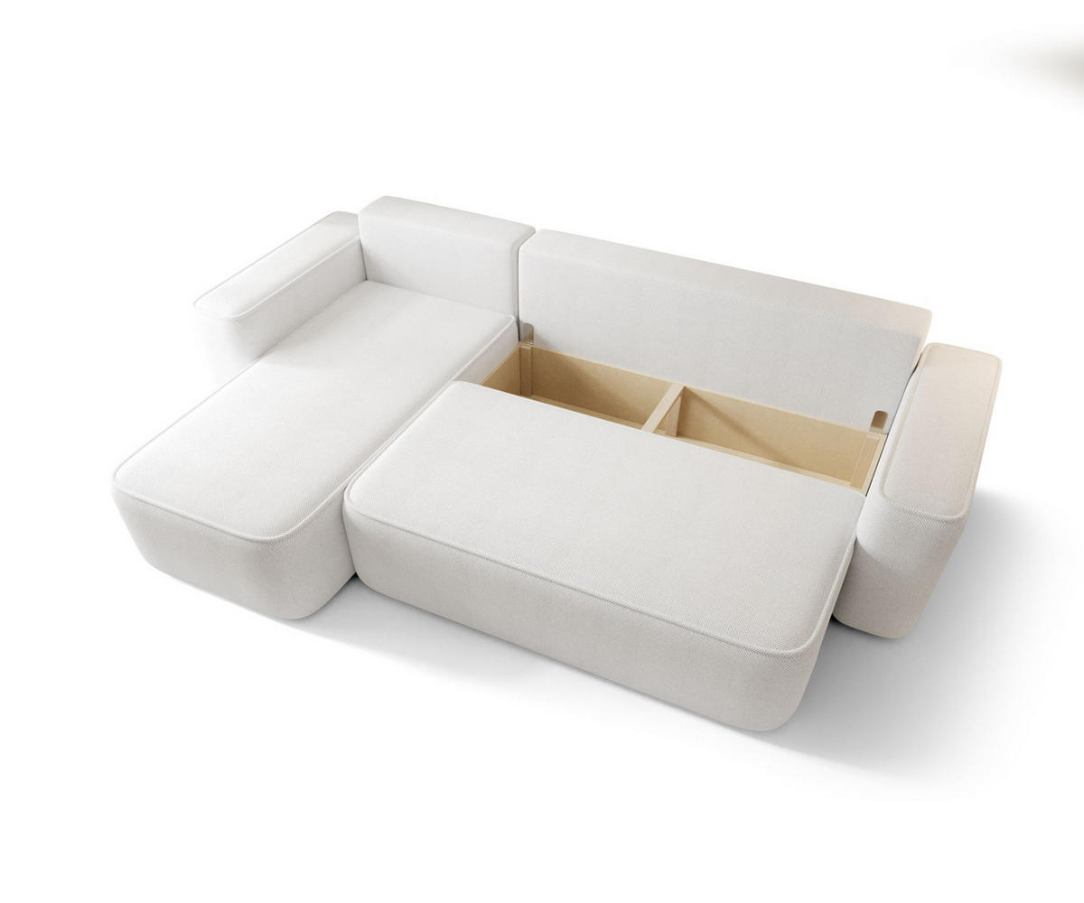 ECKSOFA mit Schlaffunktion SENNO Quelle 06 Links - Beige, Textil (250/150cm) - Bedante