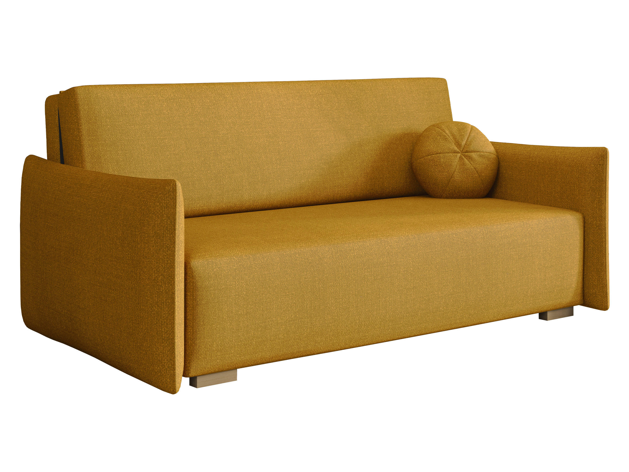 SCHLAFSOFA Viva Glov IV - Gelb/Naturfarben, Holz/Textil (174/85/98cm) - MIRJAN24
