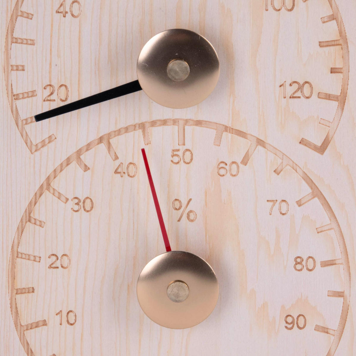 SAUNATERMOMETER-HYGROMETER Kiefernholz - Beige, Holz (12.5/18/1cm)